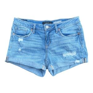 Aéropostale Denim Cut Off Shorts Blue Distressed 6 Women's